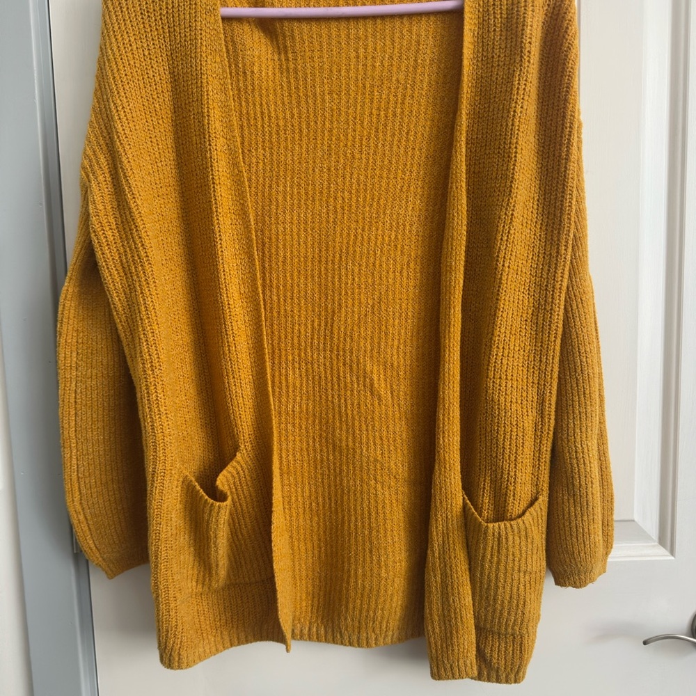 Target Yellow Cardigan Sweater Chunky Knit